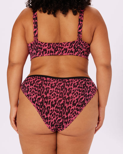 Betsey Johnson Vintage Rosette String Cheeky | New:Cotton (Electric Leopard)