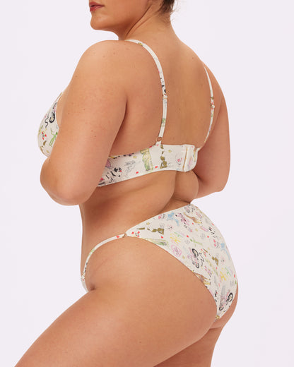 Sweetheart Satin Longline Bralette | Glow Satin | Archive (Summer Doodles)