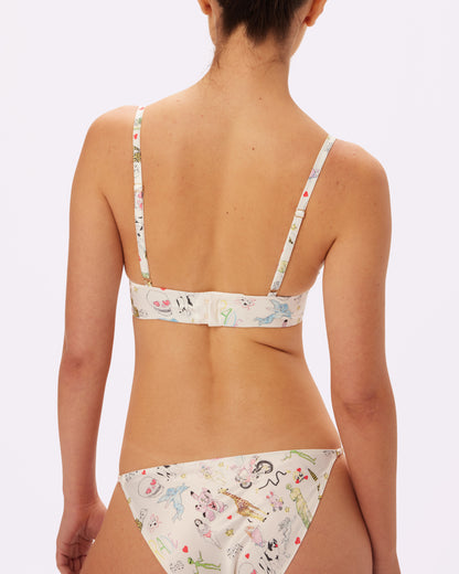 Sweetheart Satin Longline Bralette | Glow Satin | Archive (Summer Doodles)