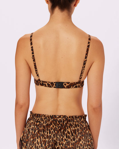 Betsey Johnson Sweetheart Satin Longline Bralette | Glow Satin (Purr)