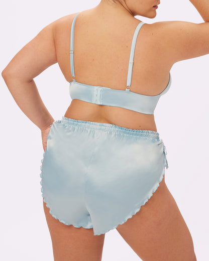 Sweetheart Satin Longline Bralette | Glow Satin | Archive (Ethereal)