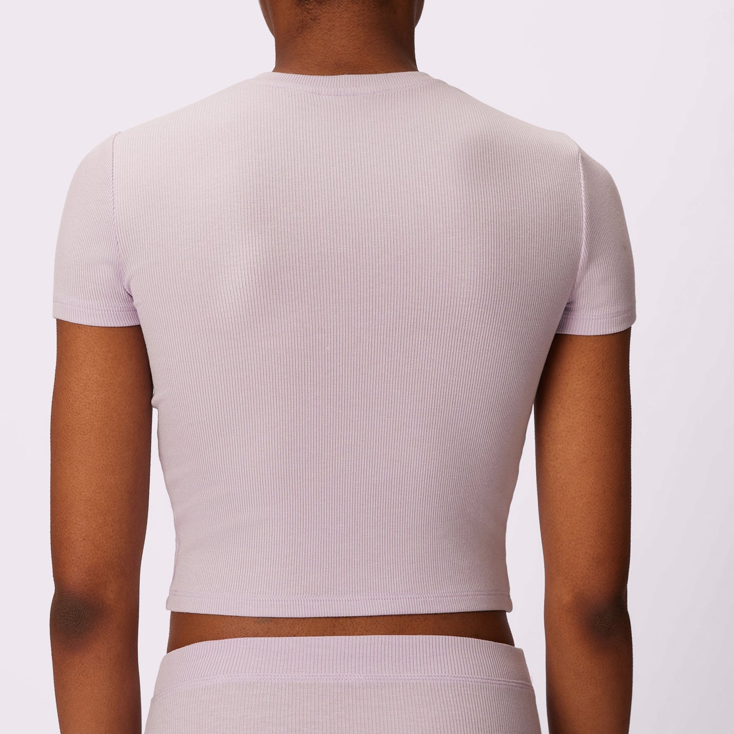 Lush Sculpt Crop Tee | Lush Rib | Archive (Mist)