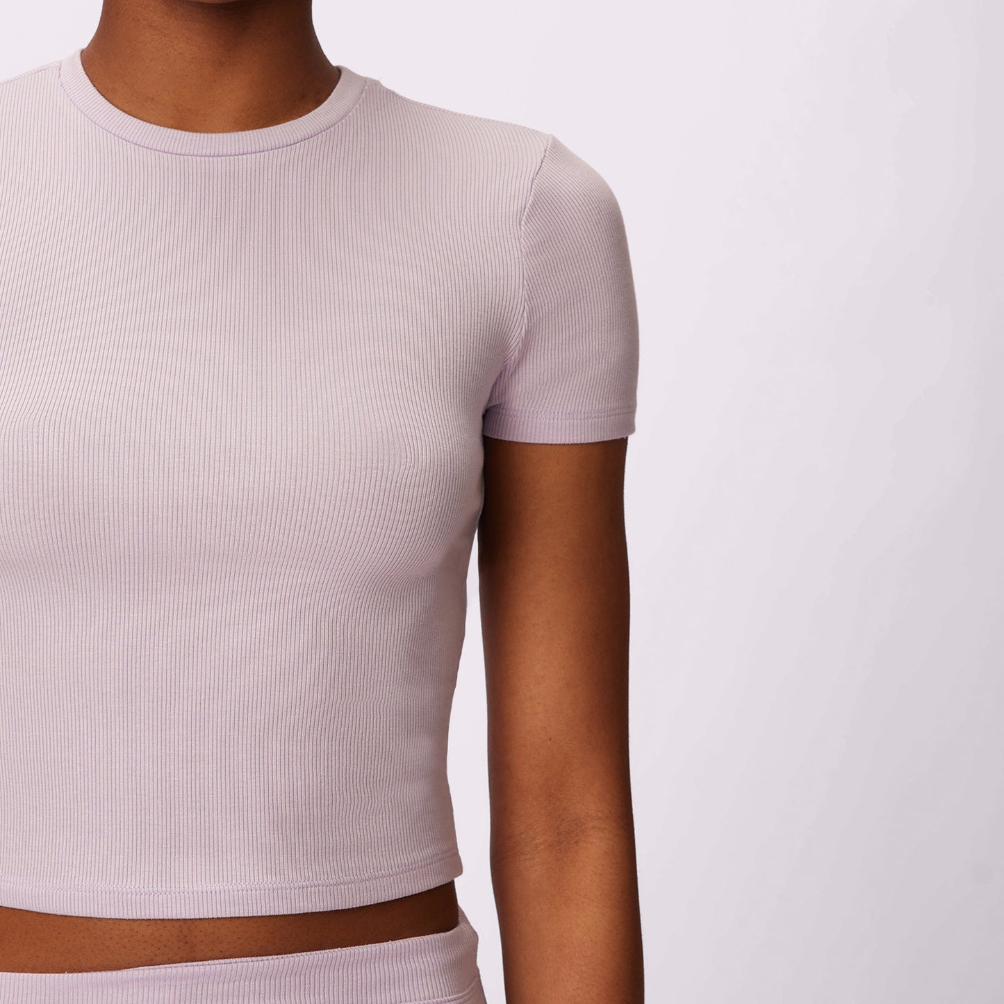 Lush Sculpt Crop Tee | Lush Rib | Archive (Mist)