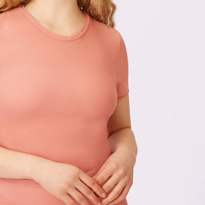 Day to Night Crop Tee | Silky Mesh | Archive ( Pink Canyon)