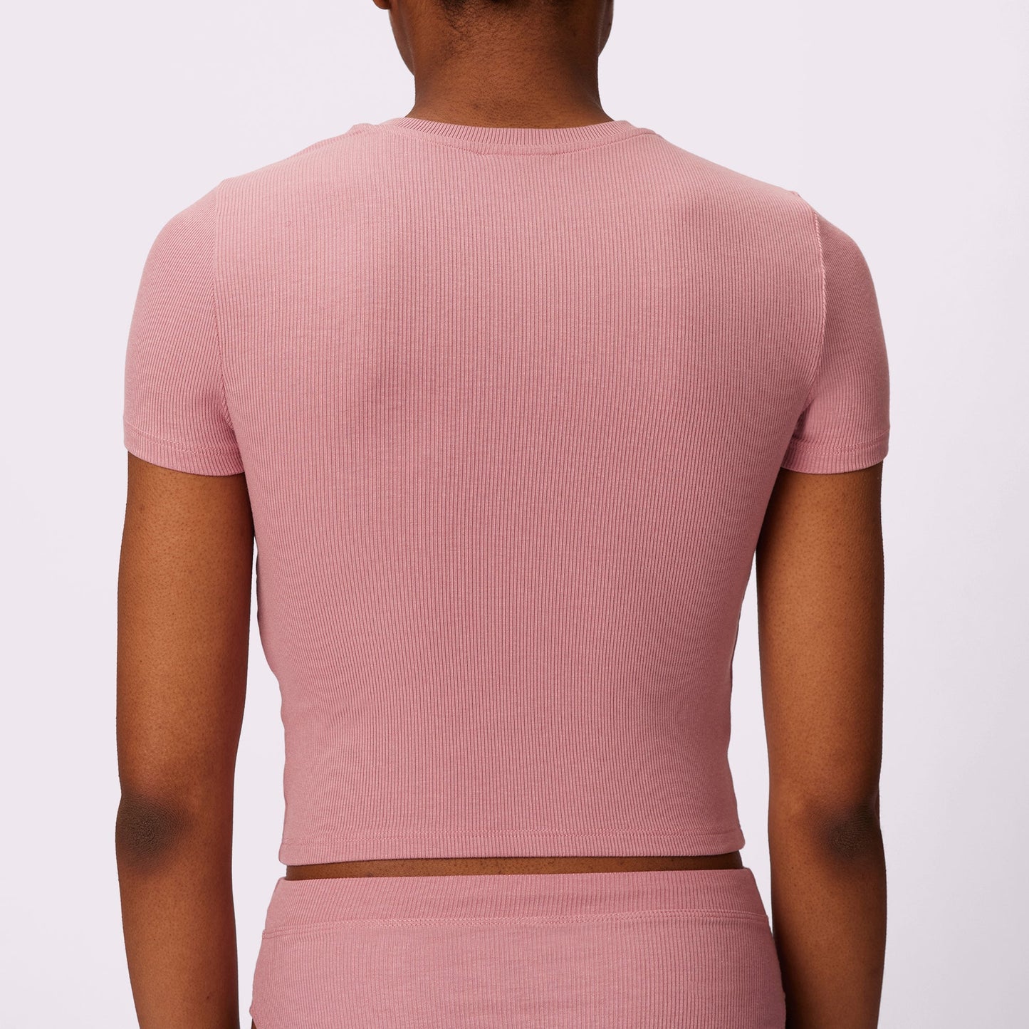 Lush Sculpt Crop Tee | Lush Rib | Archive (Rose Petal)