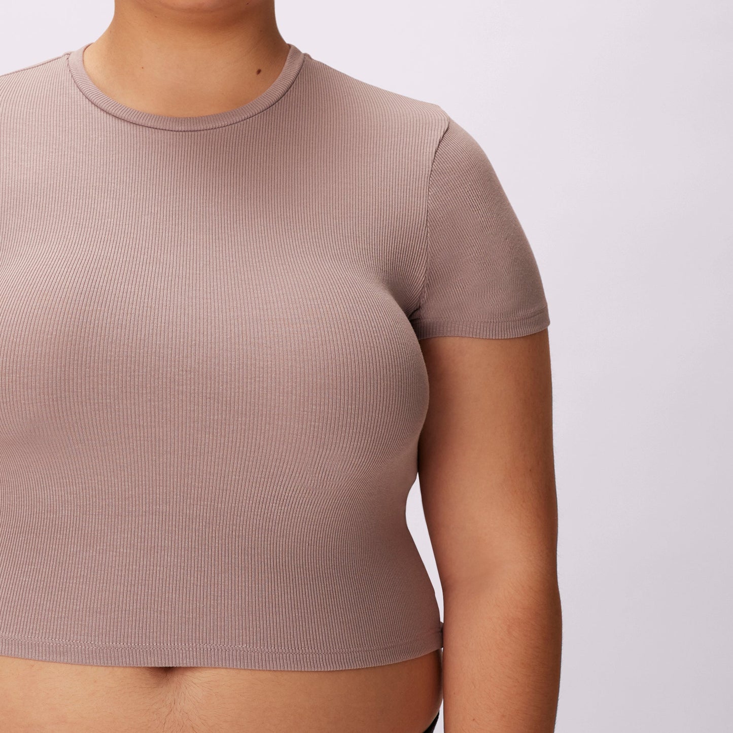 Lush Sculpt Crop Tee | Lush Rib | Archive (Sandcastle)