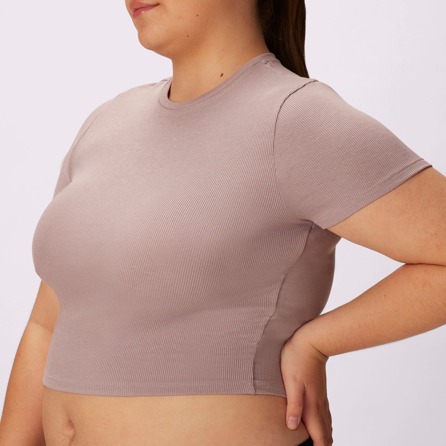 Lush Sculpt Crop Tee | Lush Rib | Archive (Sandcastle)