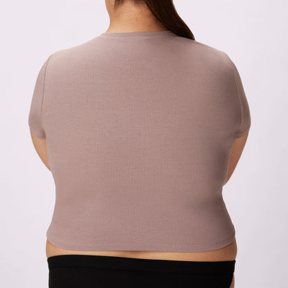 Lush Sculpt Crop Tee | Lush Rib | Archive (Sandcastle)