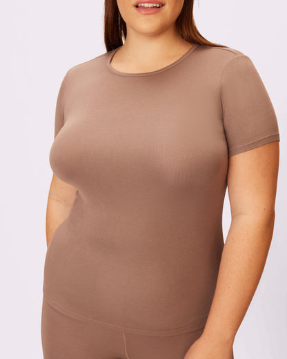 Comfort Rib Short Sleeve | Lush Rib  | Archive (Truffle)