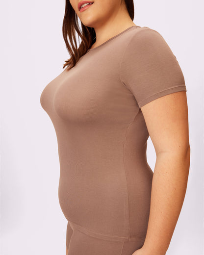 Comfort Rib Short Sleeve | Lush Rib  | Archive (Truffle)