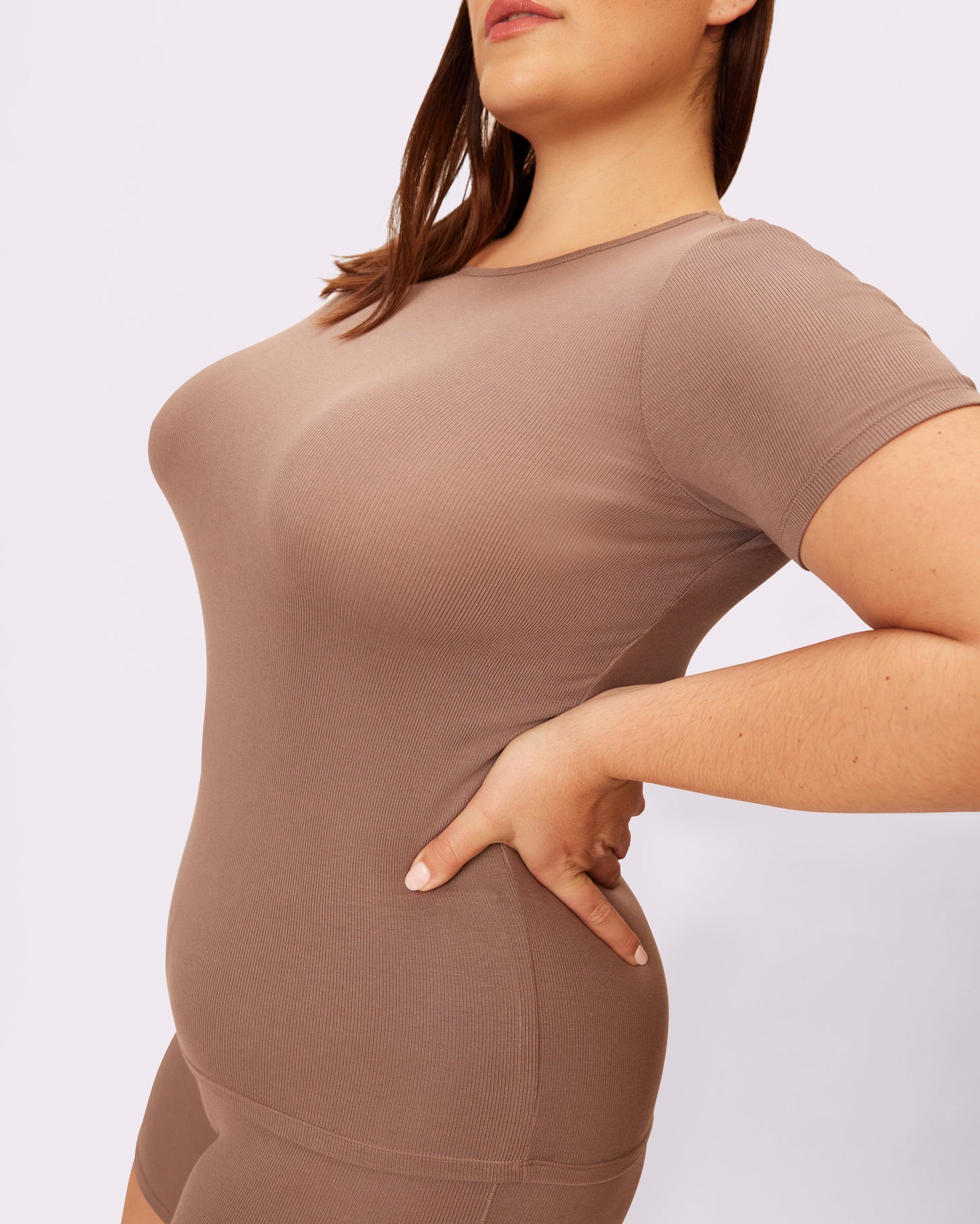 Comfort Rib Short Sleeve | Lush Rib  | Archive (Truffle)