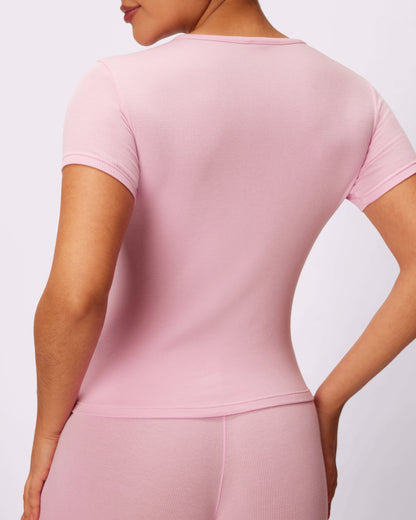 Comfort Rib Short Sleeve | Lush Rib  | Archive (Cupid)