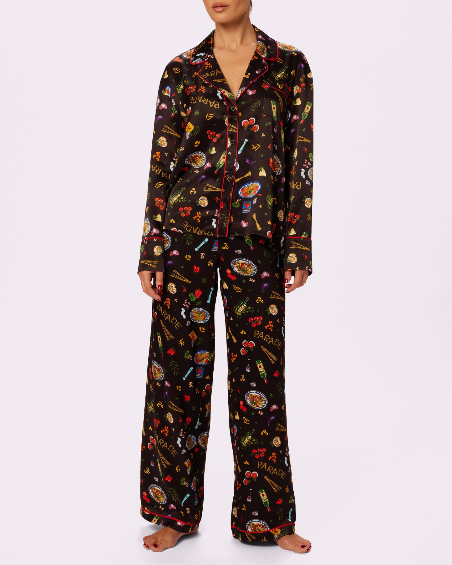 Luxe Dreams Long Sleeve Button Up | Plush Satin (Dinner Party)