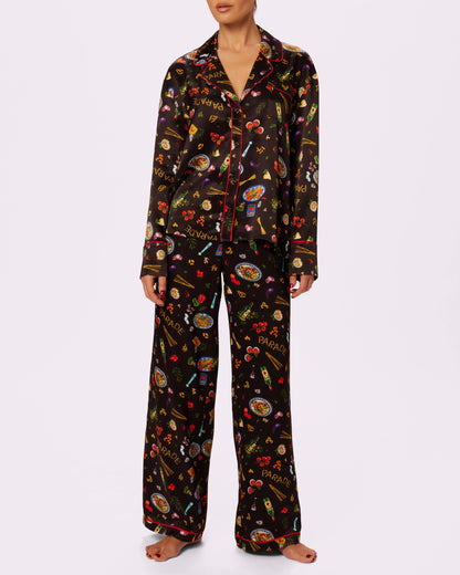 Luxe Dreams Long Sleeve Button Up | Plush Satin (Dinner Party)