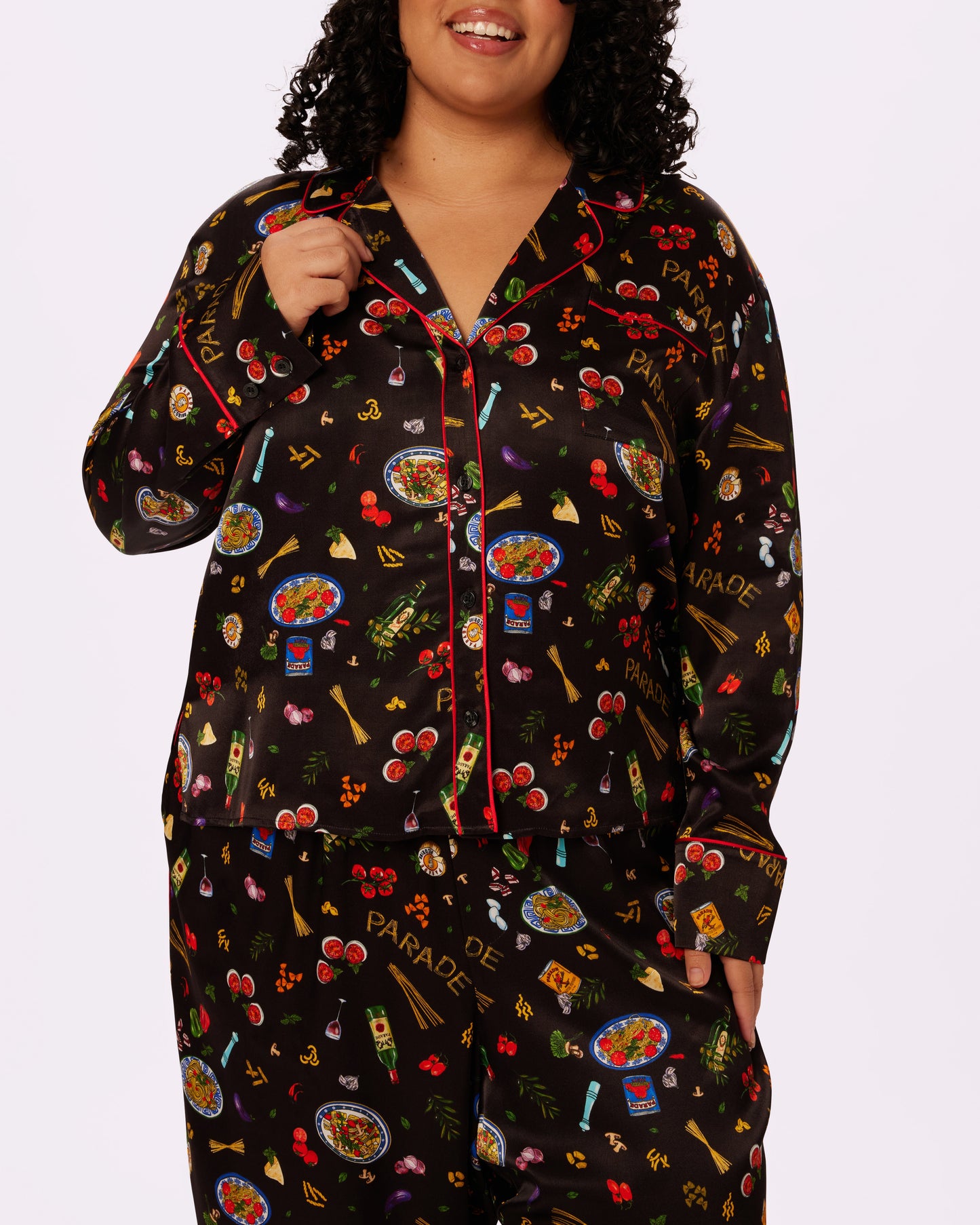 Luxe Dreams Long Sleeve Button Up | Plush Satin (Dinner Party)
