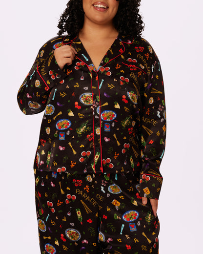 Luxe Dreams Long Sleeve Button Up | Plush Satin (Dinner Party)