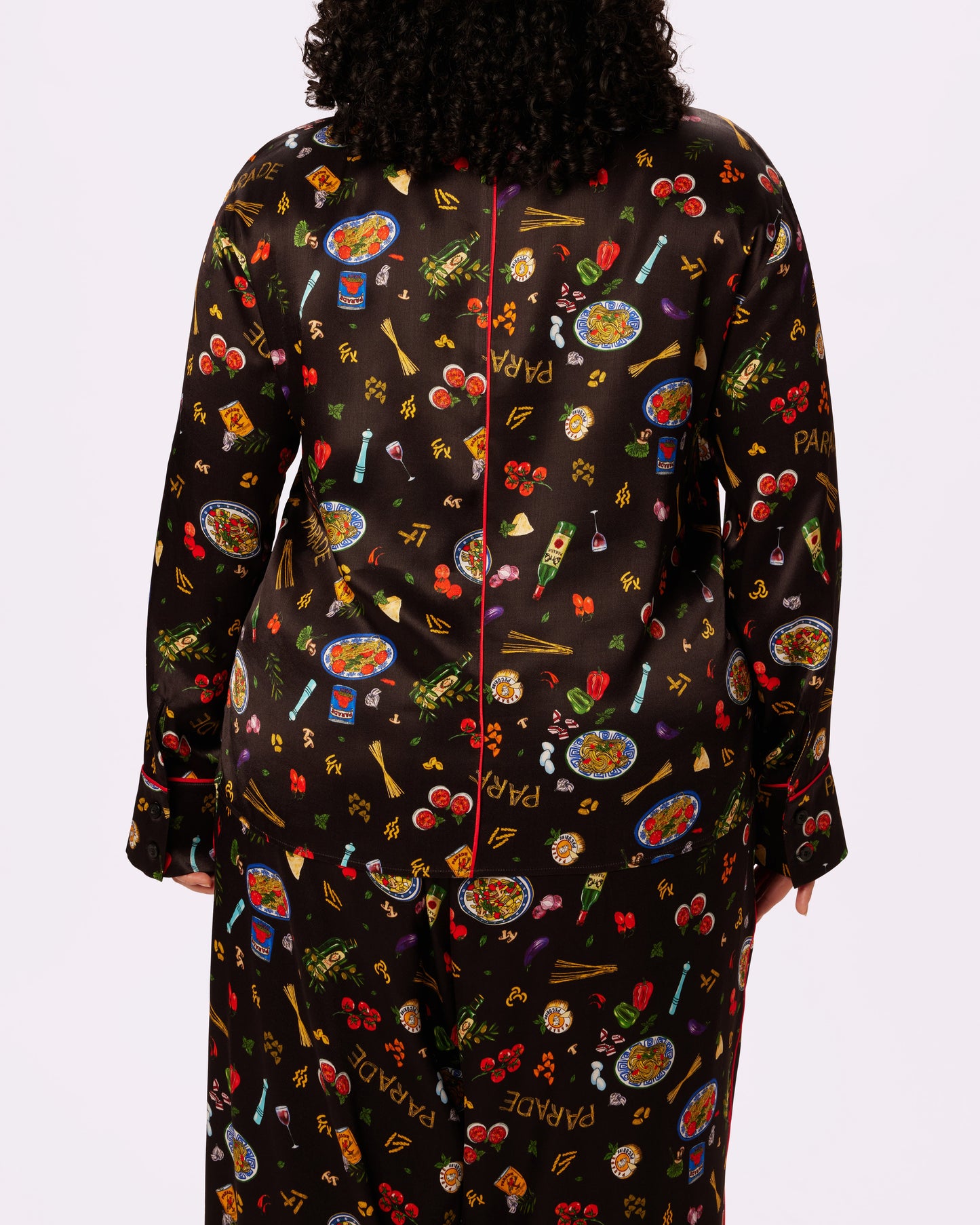 Luxe Dreams Long Sleeve Button Up | Plush Satin (Dinner Party)