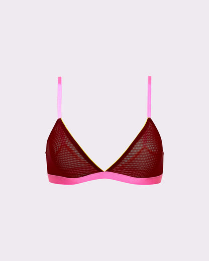 Triangle Bralette | Silky Mesh (Shockwave)
