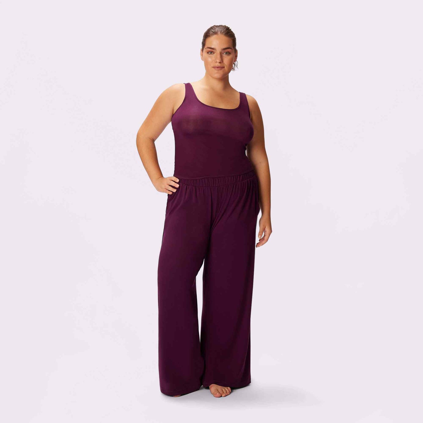 Cloud Sleep Pocket Pant | SuperSoft (Crushed Berry Plaid)