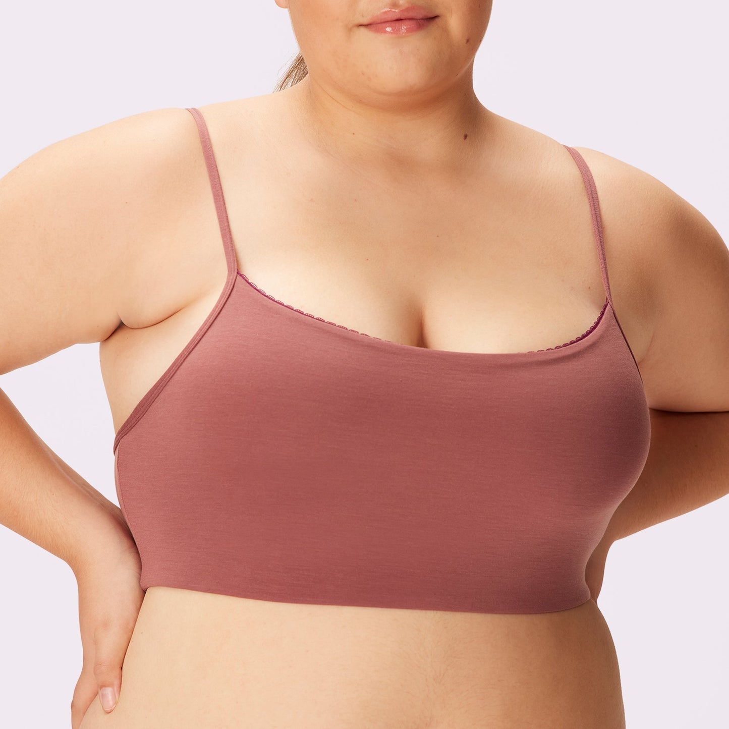 Flirty Lace Touch Scoop Bralette | New:Cotton | Archive (Toasted)