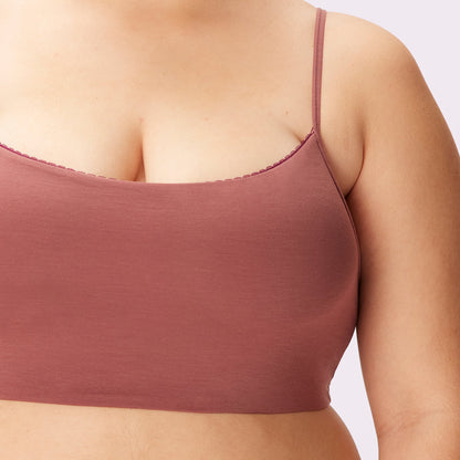 Flirty Lace Touch Scoop Bralette | New:Cotton | Archive (Toasted)