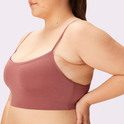 Flirty Lace Touch Scoop Bralette | New:Cotton | Archive (Toasted)