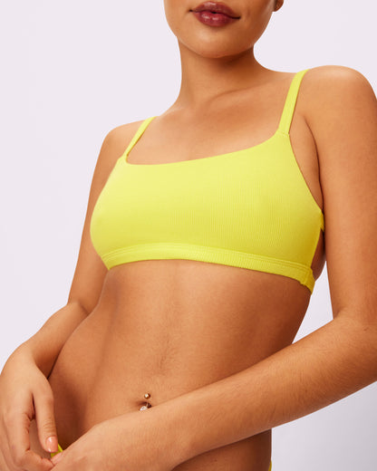 Square Scoop Bralette | Lush Rib | Archive (Margarita)