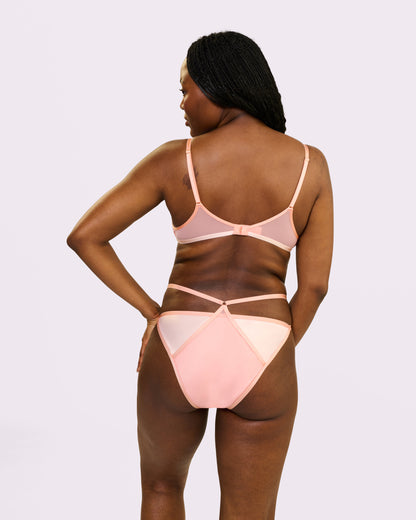 Super Strappy Cheeky | Glow Satin (Pink Sands)