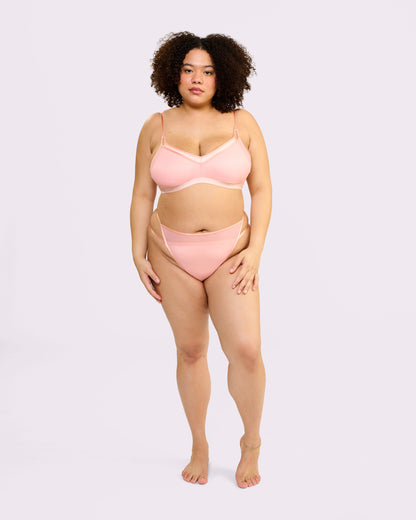 Super Strappy Cheeky | Glow Satin (Pink Sands)