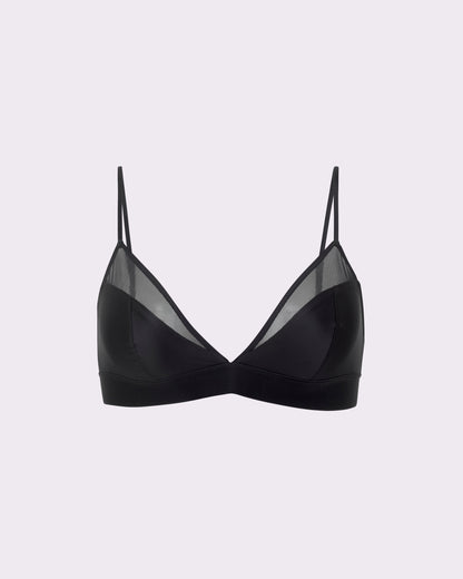 Sheer Radiance Triangle Bralette | Glow Satin (Eightball)