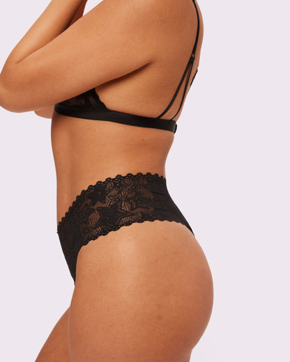 Perfect Lace High Rise Thong | Soft Lace in Stars | Archive (Eightball)