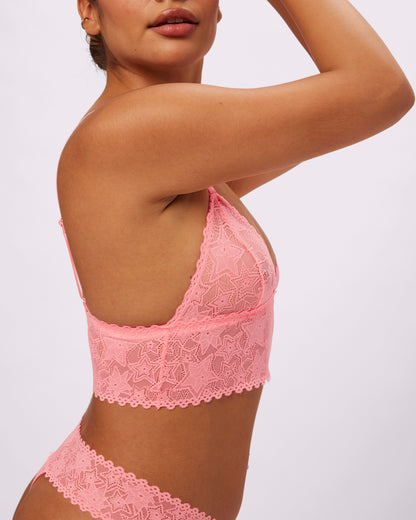 Perfect Lace Triangle Bralette | Soft Lace in Stars | Archive (Dreamhouse)