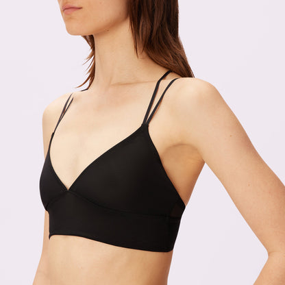 Strappy Longline Bralette | Silky Mesh (Eightball)