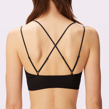 Strappy Longline Bralette | Silky Mesh (Eightball)