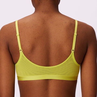 Strappy Triangle Bralette | Silky Mesh | Archive (Acid)