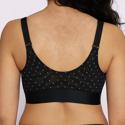 Strappy Triangle Bralette | Silky Mesh | Archive (Eightball Dots)