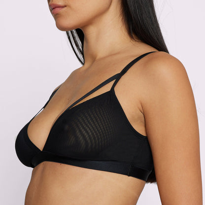 Strappy Triangle Bralette | Silky Mesh | Archive (Eightball)