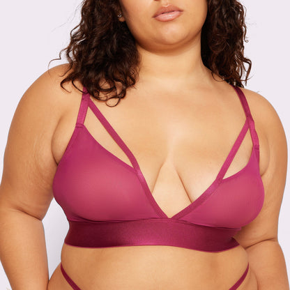 Strappy Triangle Bralette | Silky Mesh | Archive (Hula Hoop)