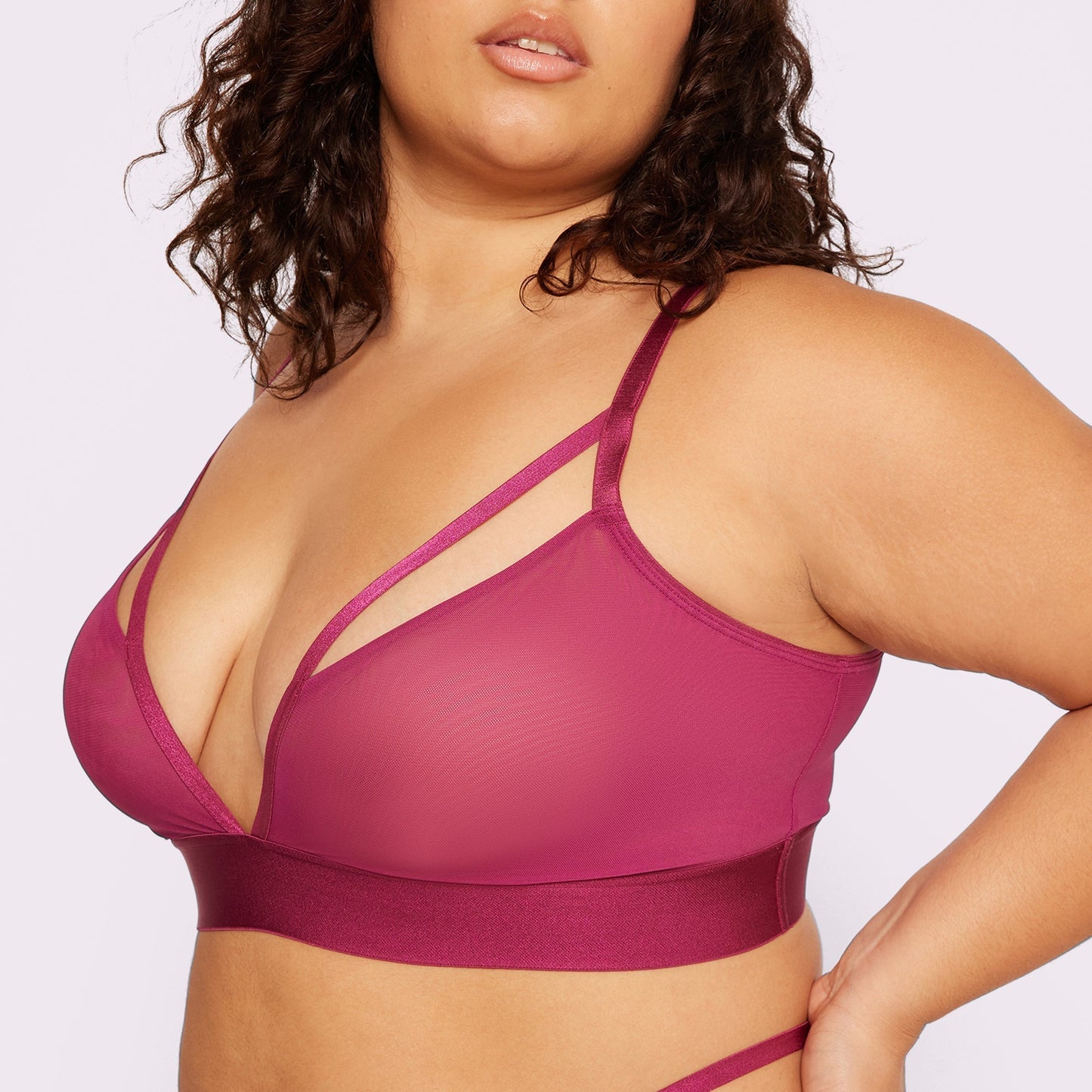 Strappy Triangle Bralette | Silky Mesh | Archive (Hula Hoop)