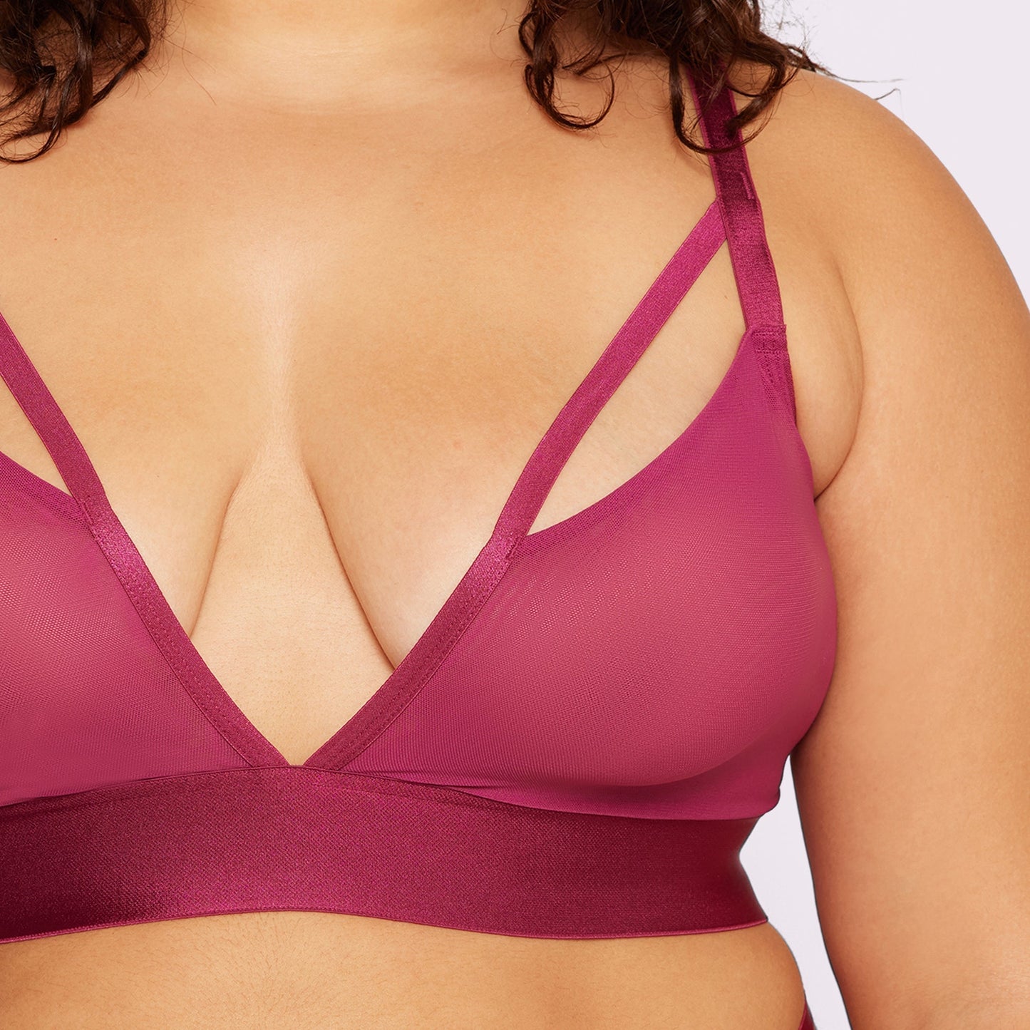 Strappy Triangle Bralette | Silky Mesh | Archive (Hula Hoop)