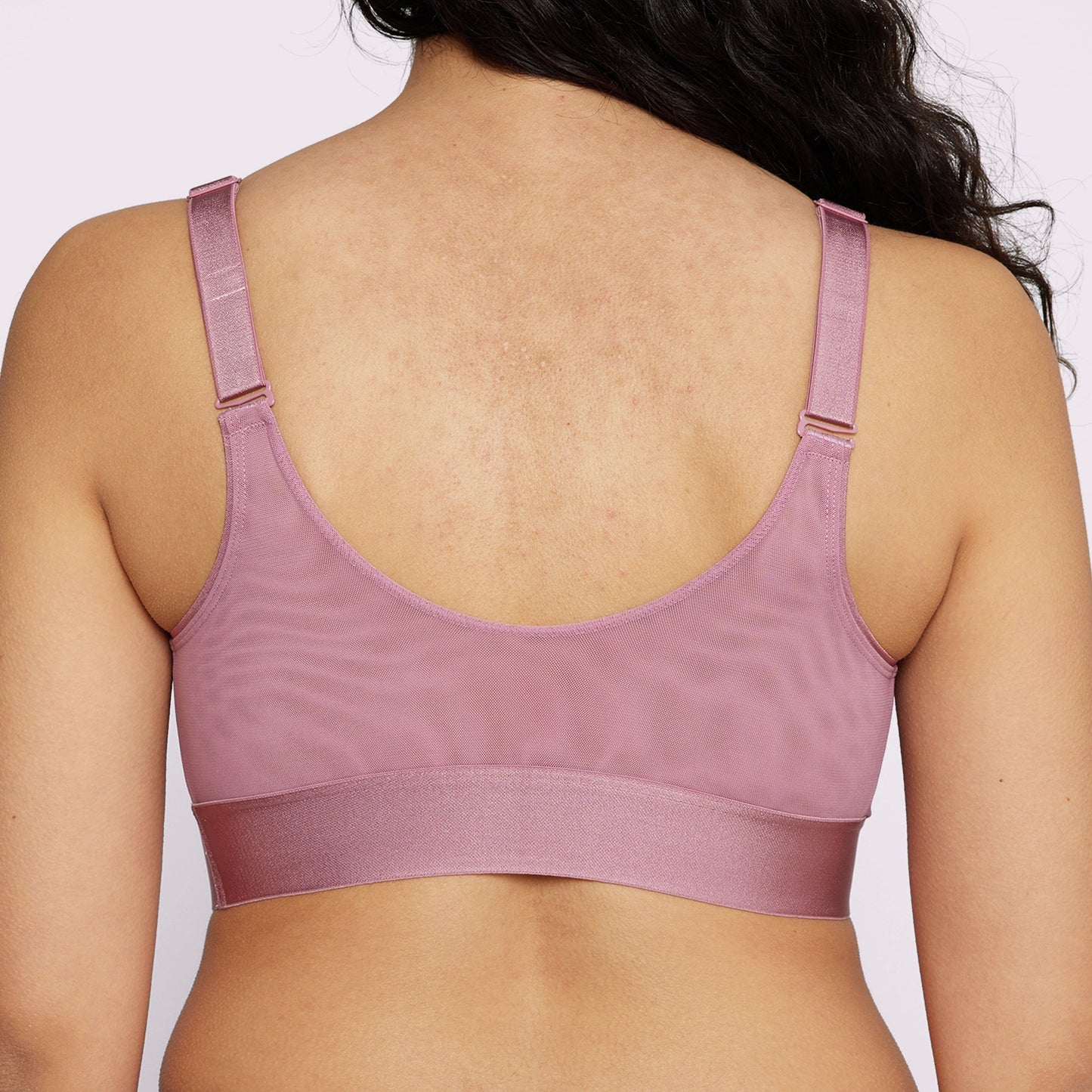 Strappy Triangle Bralette | Silky Mesh | Archive (Rose Petal)