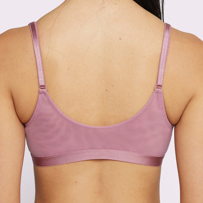 Strappy Triangle Bralette | Silky Mesh | Archive (Rose Petal)