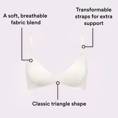 Vintage Soft Triangle Bralette | New:Cotton (Eightball)