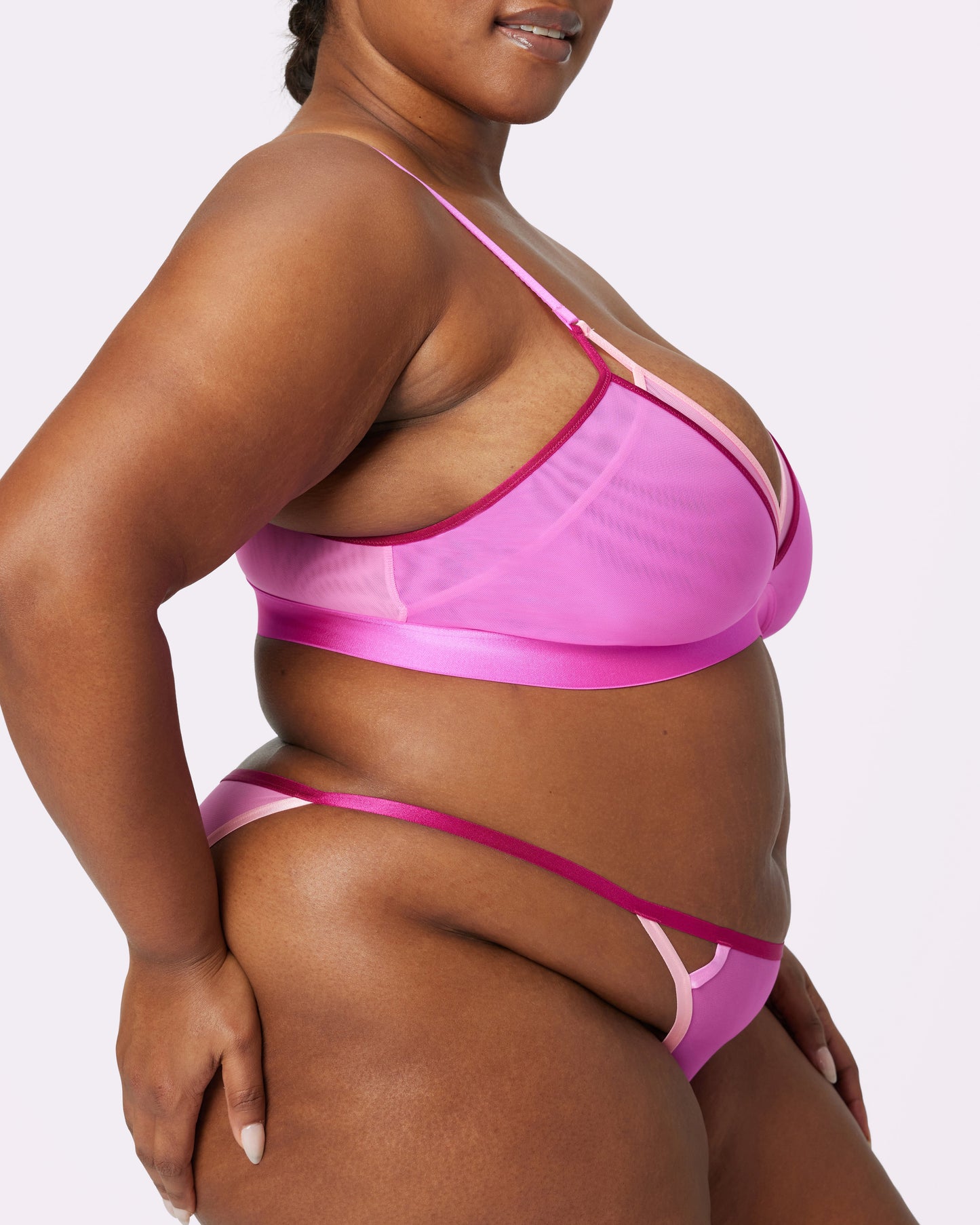 Sexy Layered Mesh Bralette | Silky Mesh (Valentine)
