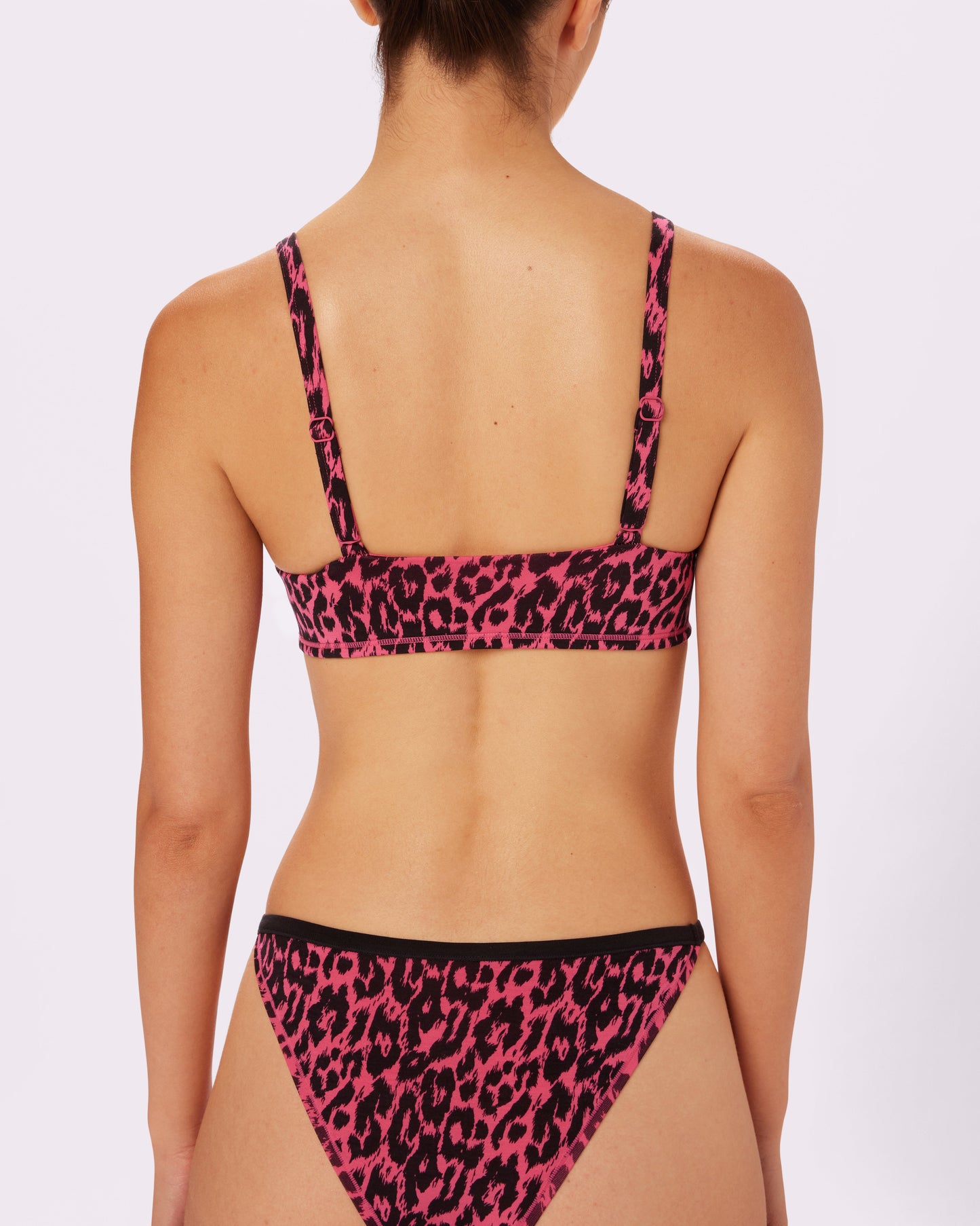 Betsey Johnson Vintage Rosette Triangle Bralette | New:Cotton (Electric Leopard)