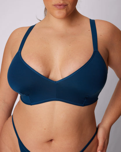 Vintage Soft Triangle Bralette | New:Cotton | Archive (Poseidon)