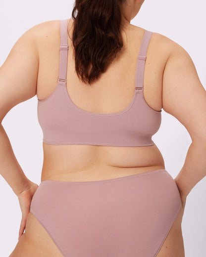 Vintage Soft Scoop Bralette | New:Cotton (Dusty Rose)