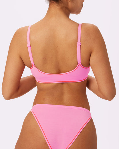 Vintage Soft Scoop Bralette | New:Cotton | Archive (Bubble Gum Pop)