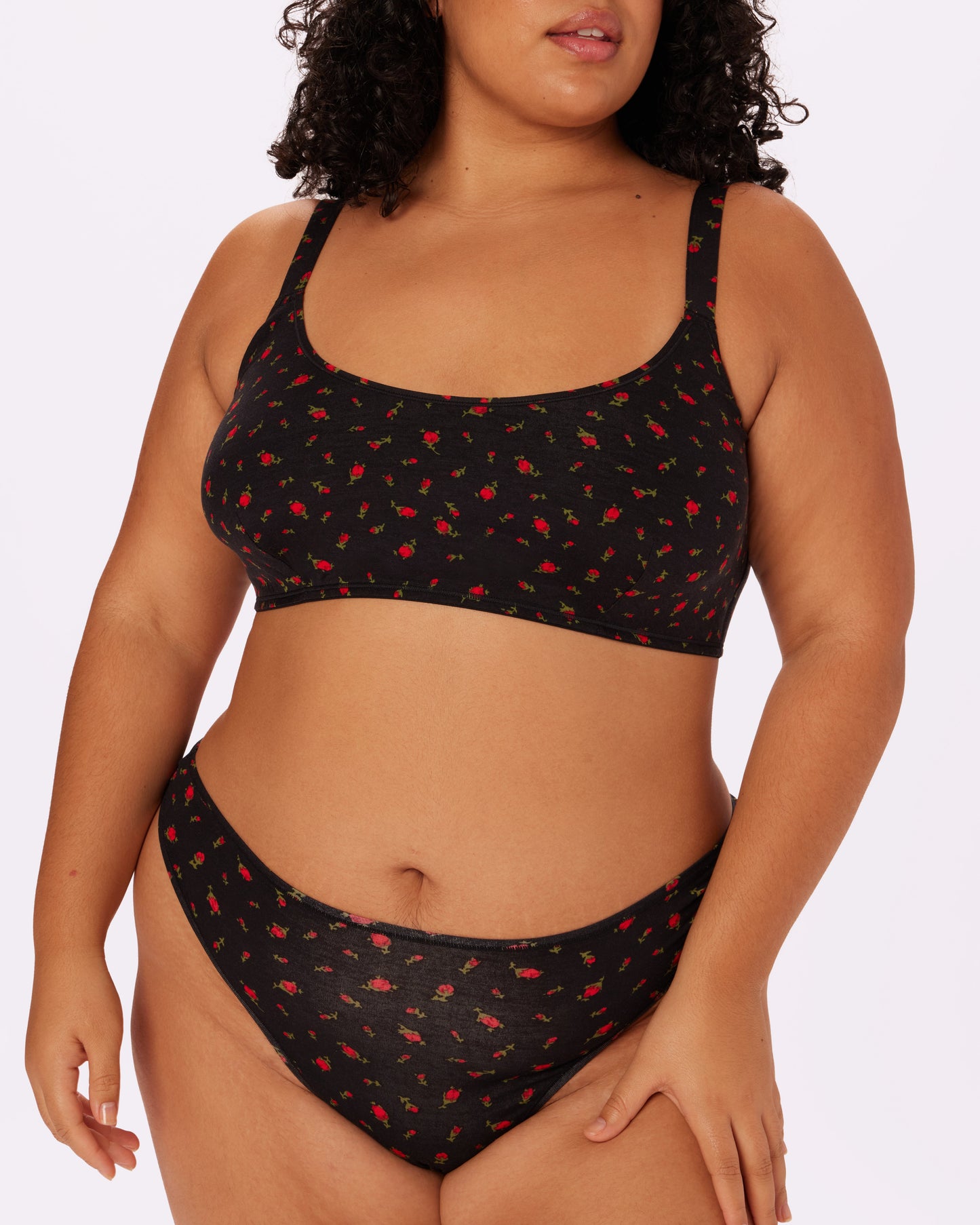 Betsey Johnson Vintage Soft Scoop Bralette | New:Cotton (Rosebud)