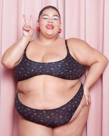 Betsey Johnson Vintage Soft Scoop Bralette | New:Cotton (Rosebud)